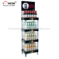 Provide Attractive And Creative Fold-able Wine Rack Display Floor Standing Bamboo Beer Bottle Retail Store Wooden Display Shelf